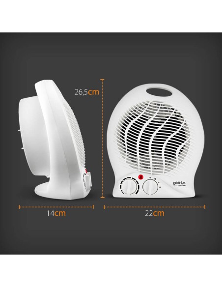 Aquecedor Portátil Homely Pro V-2.000W